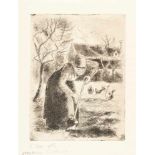 Camille Pissarro1830 St.-Thomas-des-Antilles - Paris 1903Paysanne bêchantRadierung und Kaltnadel auf