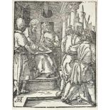 Albrecht Dürer1471 - Nürnberg - 1528Pilatus wäscht sich die HändeHolzschnitt auf Bütten. (Um