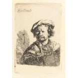 Rembrandt Harmensz. Van Rijn1606 Leiden - Amsterdam 1669Selbstbildnis mit der flachen KappeRadierung