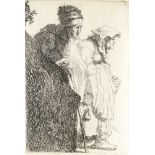 Rembrandt Harmensz. Van Rijn1606 Leiden - Amsterdam 1669Bettler und Bettlerin hinter einer