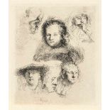 Rembrandt Harmensz. Van Rijn1606 Leiden - Amsterdam 1669Studienblatt mit sechs FrauenköpfenRadierung
