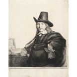 Rembrandt Harmensz. Van Rijn1606 Leiden - Amsterdam 1669Porträt des Malers Jan AsselijnRadierung auf