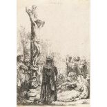 Rembrandt Harmensz. Van Rijn1606 Leiden - Amsterdam 1669Die Kreuzigung: kleine PlatteRadierung auf