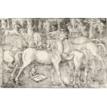 Hans Baldung, Gen. Grien1484/85 Schwäbisch Gmünd - Straßburg 1545Die sieben PferdeHolzschnitt auf