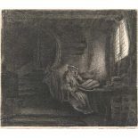 Rembrandt Harmensz. Van Rijn1606 Leiden - Amsterdam 1669Der hl. Hieronymus im ZimmerRadierung mit