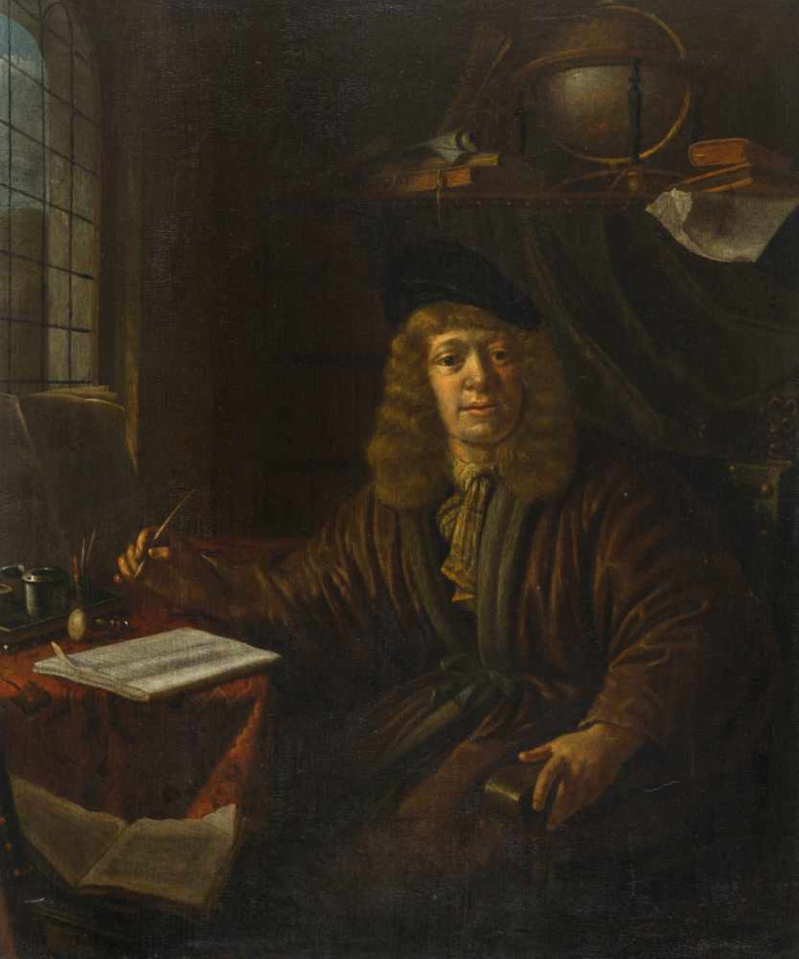 NiederländischDer AstronomÖl auf Holz. (18. Jh.). 51 x 43 cm.Provenienz: Eduard Hünerberg,