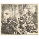 Rembrandt Harmensz. Van Rijn1606 Leiden - Amsterdam 1669Christus, die Händler aus dem Tempel