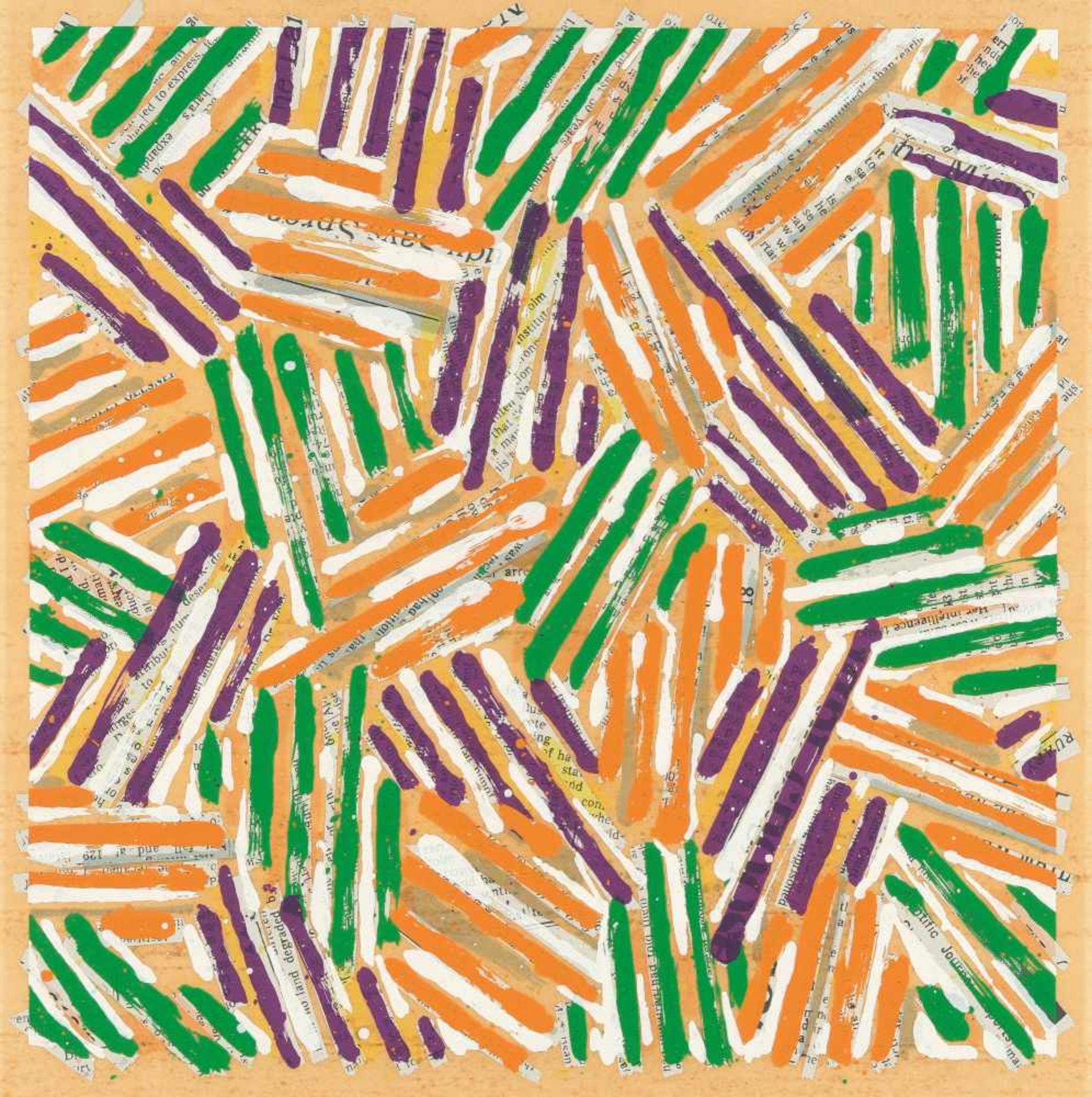 Jasper Johns1930 AugustaOhne Titel (Brooke Alexander Gallery New York)Farbige Serigraphie auf