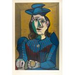 Pablo Picasso1881 Málaga - Mougins bei Cannes 1973Femme Assise (Dora Maar)Farbige Lithographie auf