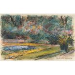 Max Liebermann1847 - Berlin - 1935Blumenterrasse im Wannseegarten nach NordwestenPastell auf