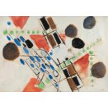 Ernst Wilhelm Nay1902 Berlin - Köln 1968JütlandGouache auf festem Aquarellpapier. (19)54. Ca. 42 x