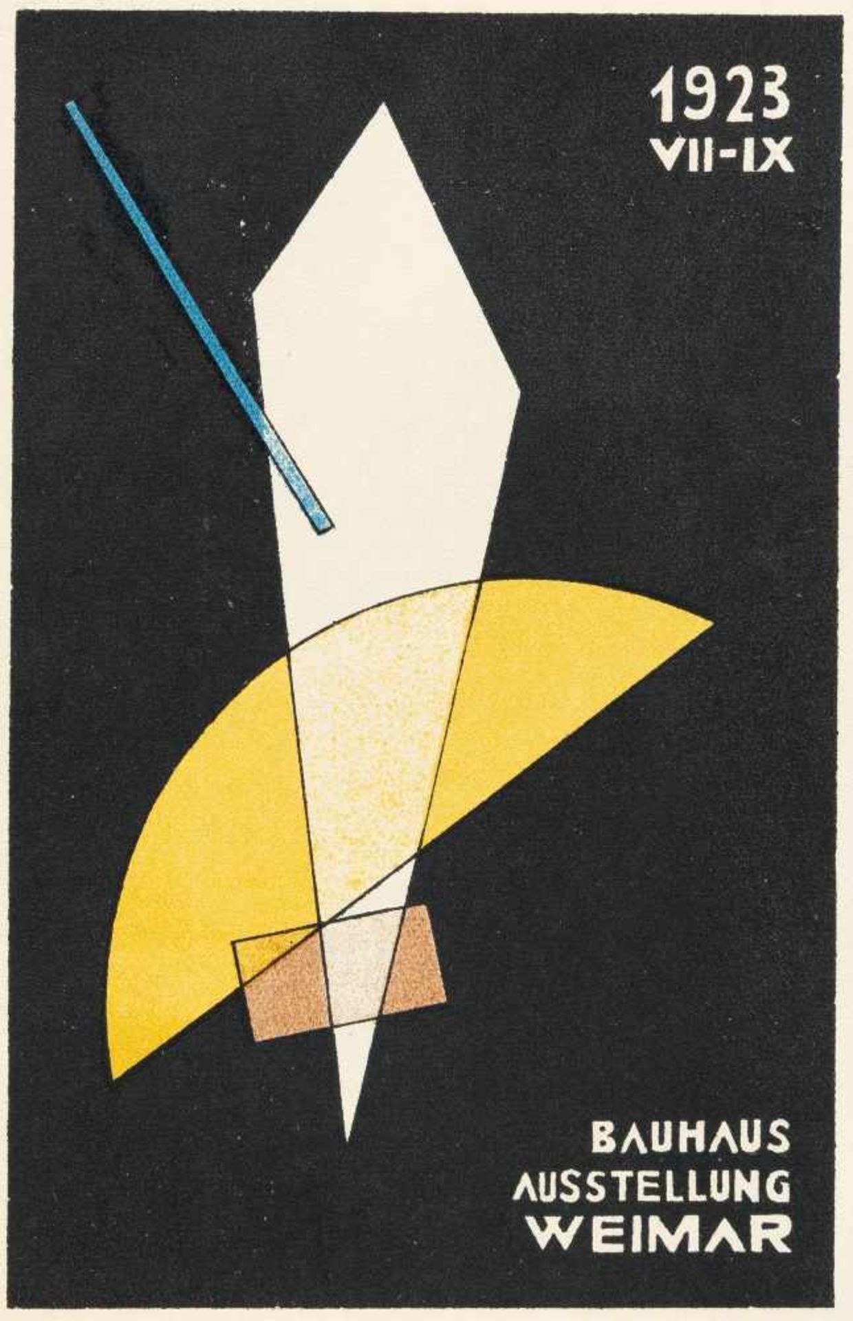 László Moholy-Nagy1895 Bácsborsód - Chicago 1946Postkarte Bauhaus Ausstellung WeimarFarbige