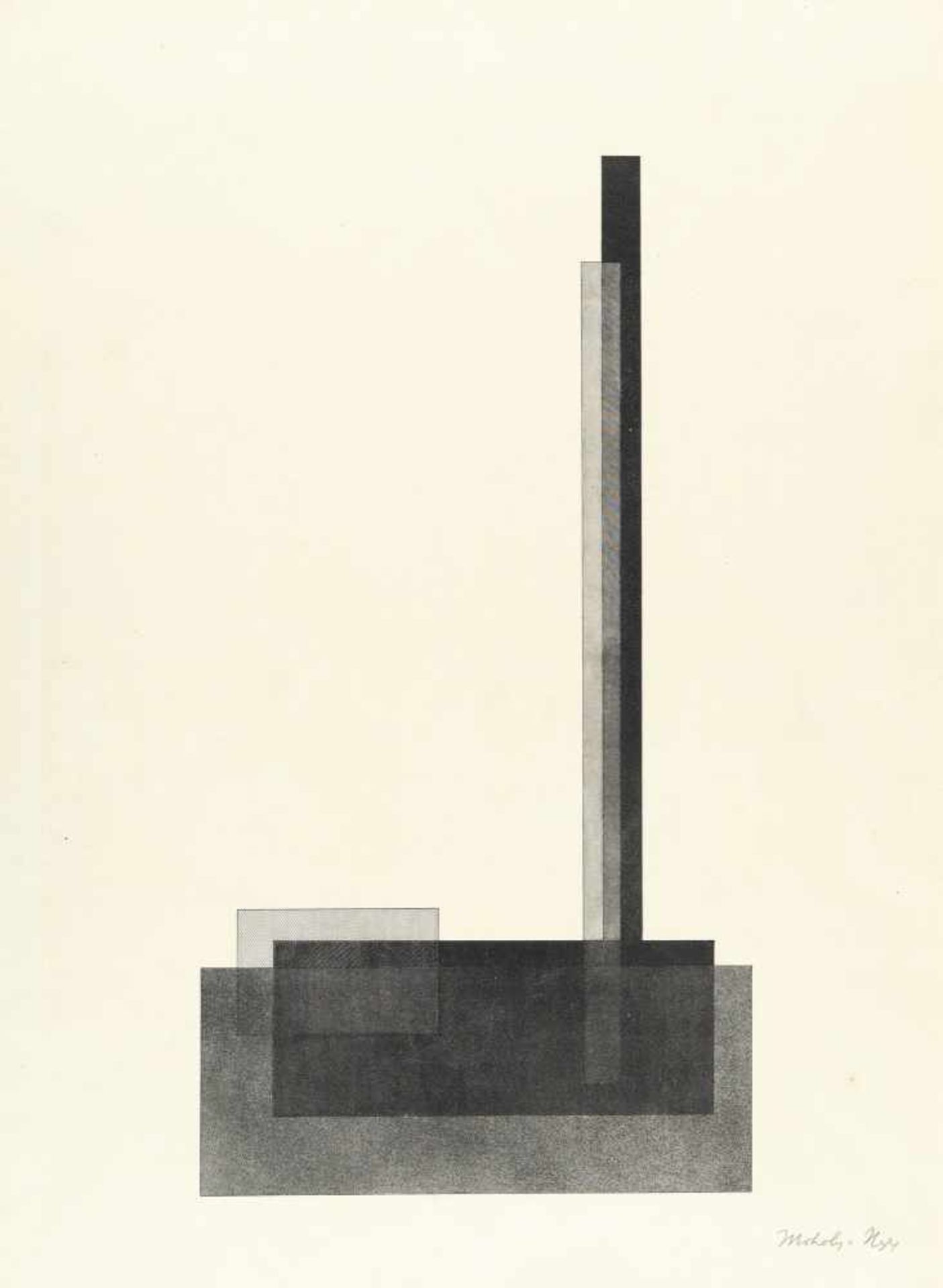 László Moholy-Nagy1895 Bácsborsód - Chicago 1946AbstufungenLithographie auf Velin. (1924). Ca. 47,
