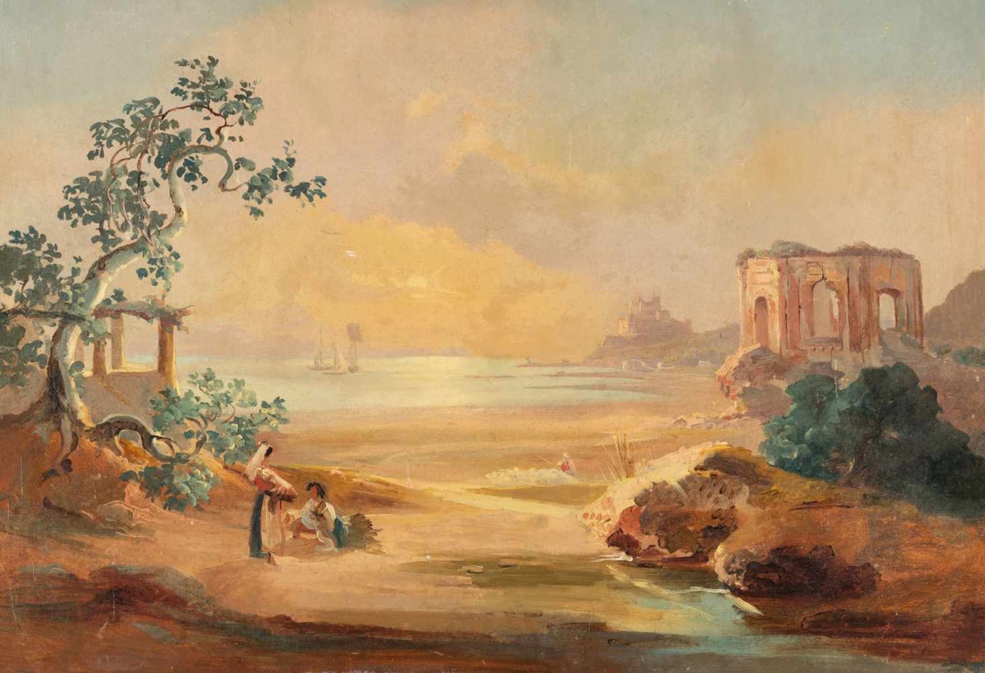 Johann Jacob Frey (Zugeschrieben)1813 Basel - Frascati 1865Am Golf von Pozzuoli mit Blick auf den