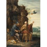 David Teniers D. J. (Nachfolge)1610 Antwerp - Brussels 1690Der Rabe bringt den Heiligen Antonius und