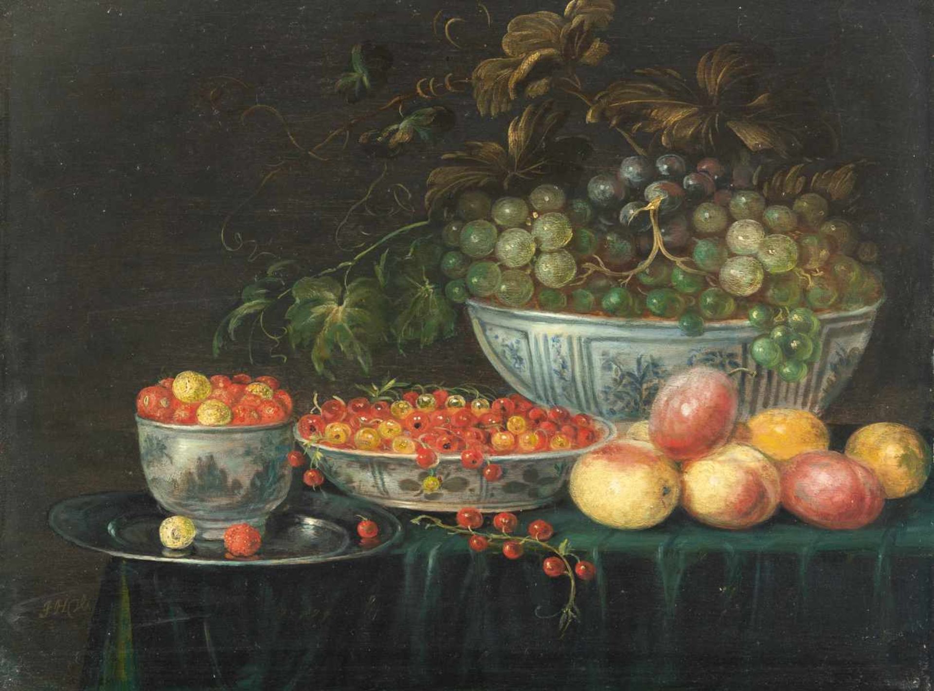 Monogrammist J.H.V.active in the northern Netherlands fRome 1652 - 1664Stillleben mit Erbeeren,