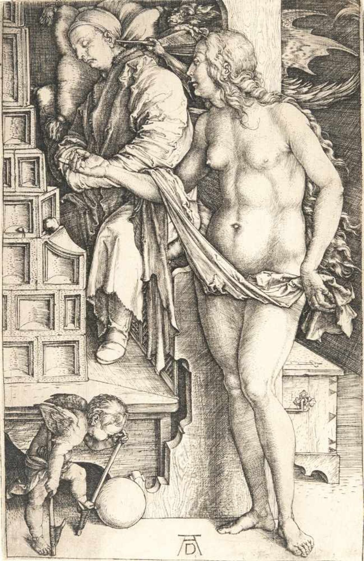 Albrecht Dürer1471 - Nuremberg - 1528Die Versuchung des Müßiggängers (Der Traum des Doktors)