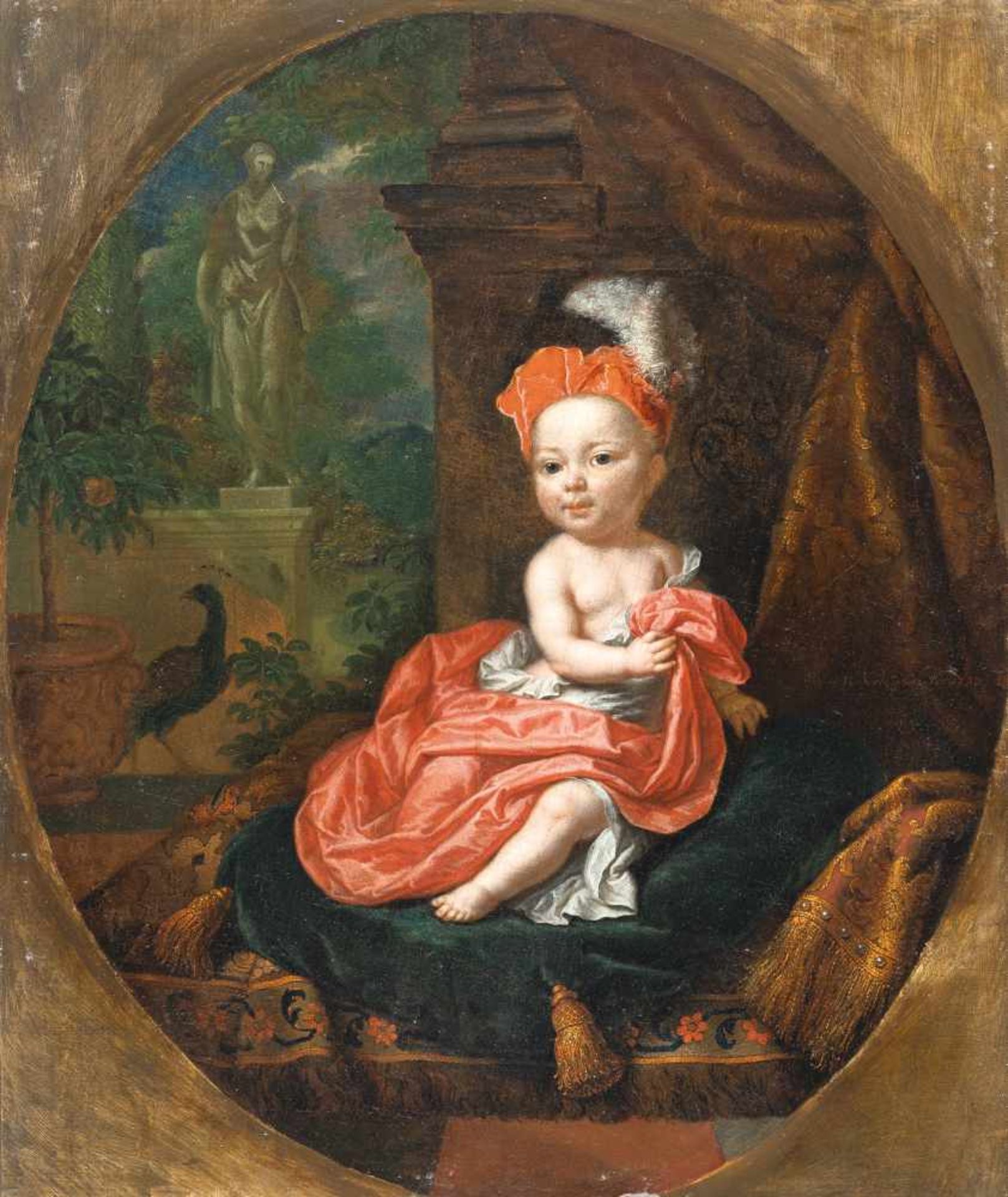 Mattheus Verheyden1700 Breda - Den Haag 1776Ein kleiner Prinz in rotem Gewand und mit rotem