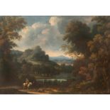 Rom, Um 1700Klassische LandschaftÖl auf Leinwand, doubliert. (Um 1680/1700). 124 x 172 cm.