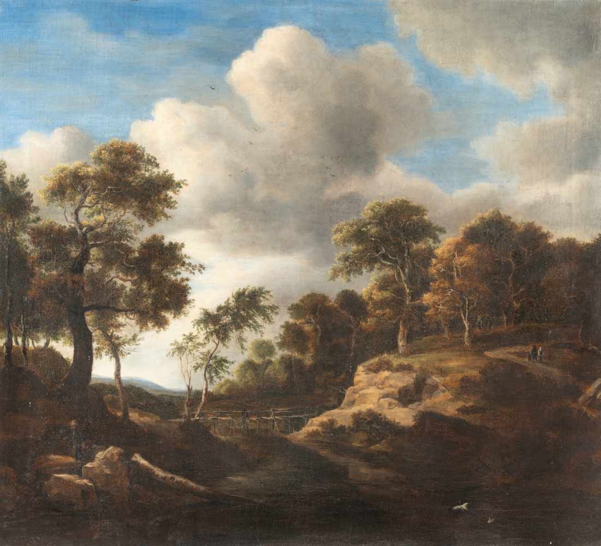 Nach Jacob Van Ruisdael1628/29 Haarlem - Amsterdam 1682Waldlandschaft mit sumpfigem Gewässer und