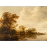 Salomon Van Ruisdael (Umkreis) 1602 Naarden - 1670 Haarlem Fischer am Fluss Öl auf Holz. 1633. 39,
