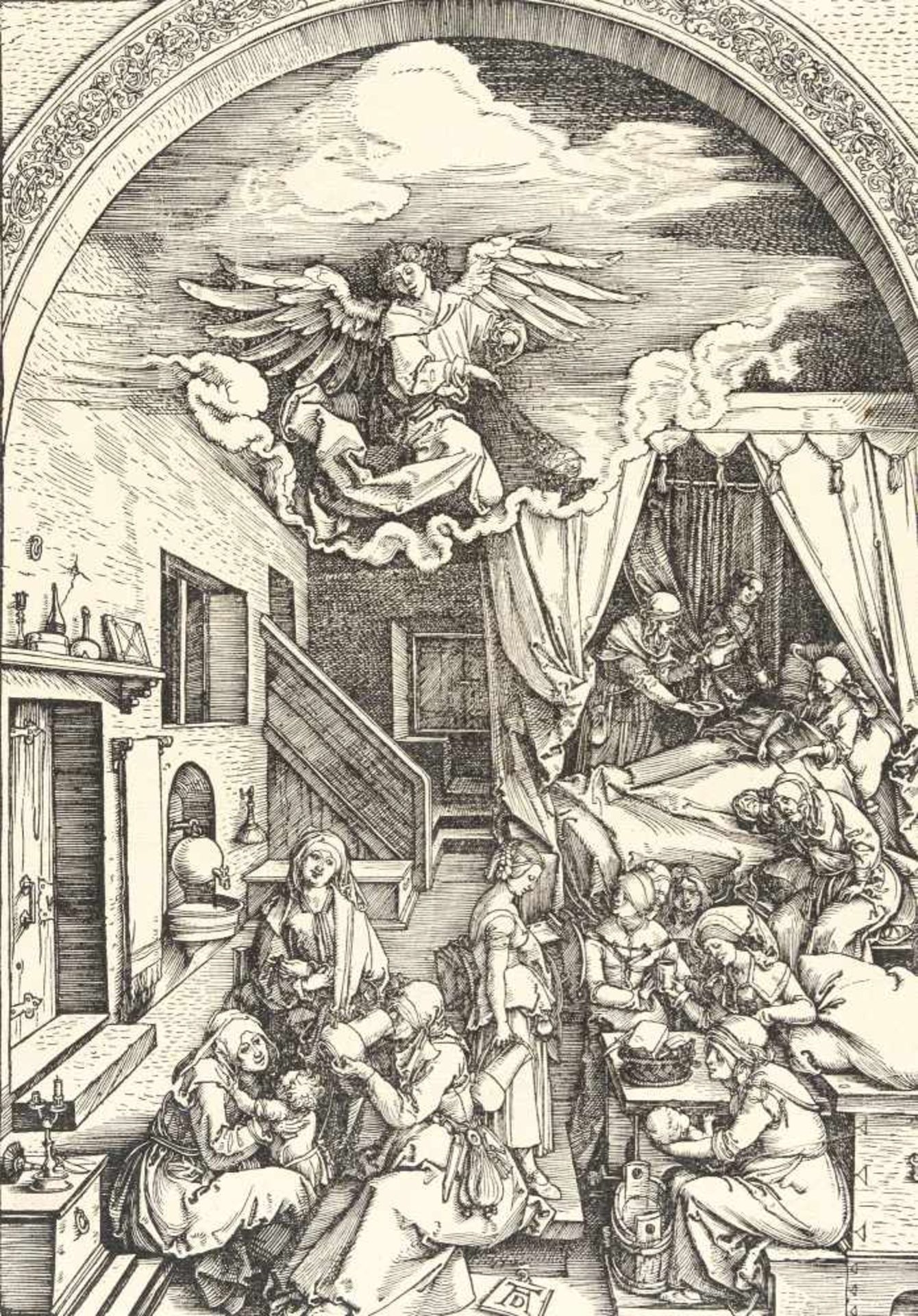 Albrecht Dürer1471 - Nuremberg - 1528Die Geburt MariensHolzschnitt auf Bütten mit Wz. „Blume auf