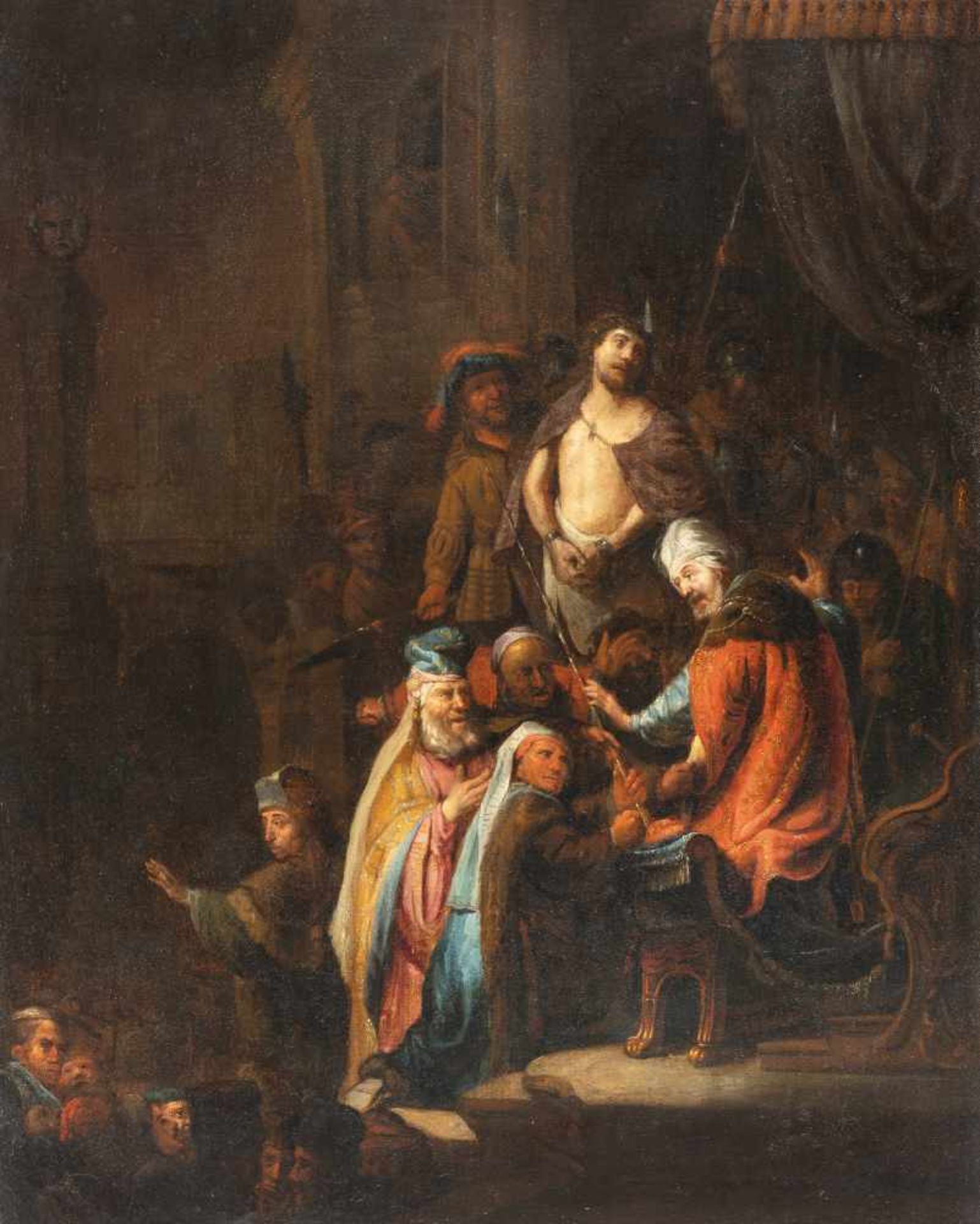 Rembrandt Harmensz. Van Rijn (Nachfolge)1606 Leiden - Amsterdam 1669Christus vor PilatusÖl auf