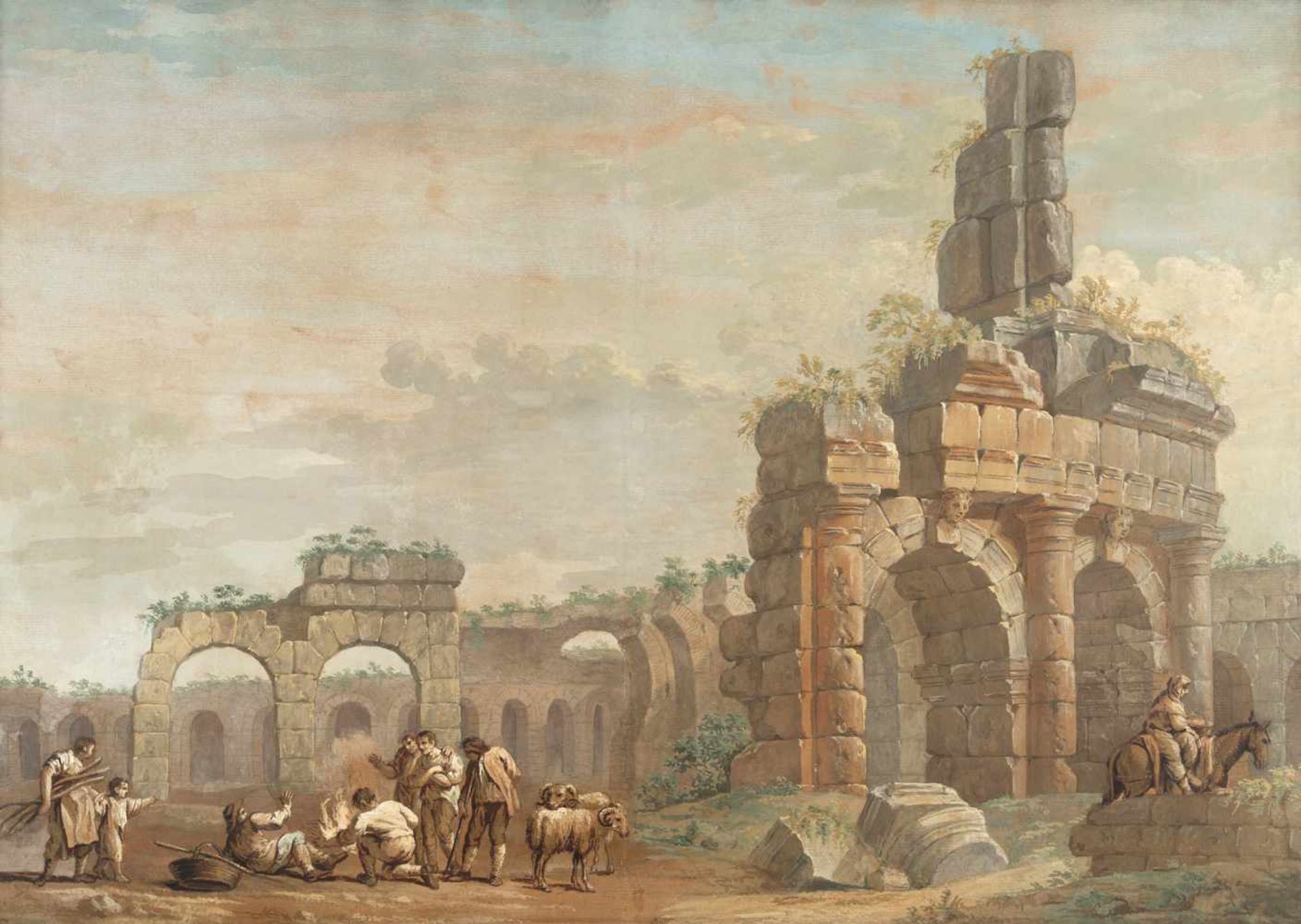 Charles Louis Clérisseau und Antonio Zucchi1722 - Paris - 1820 bzw. 1726 Venice - Rome 1795Das - Bild 2 aus 2