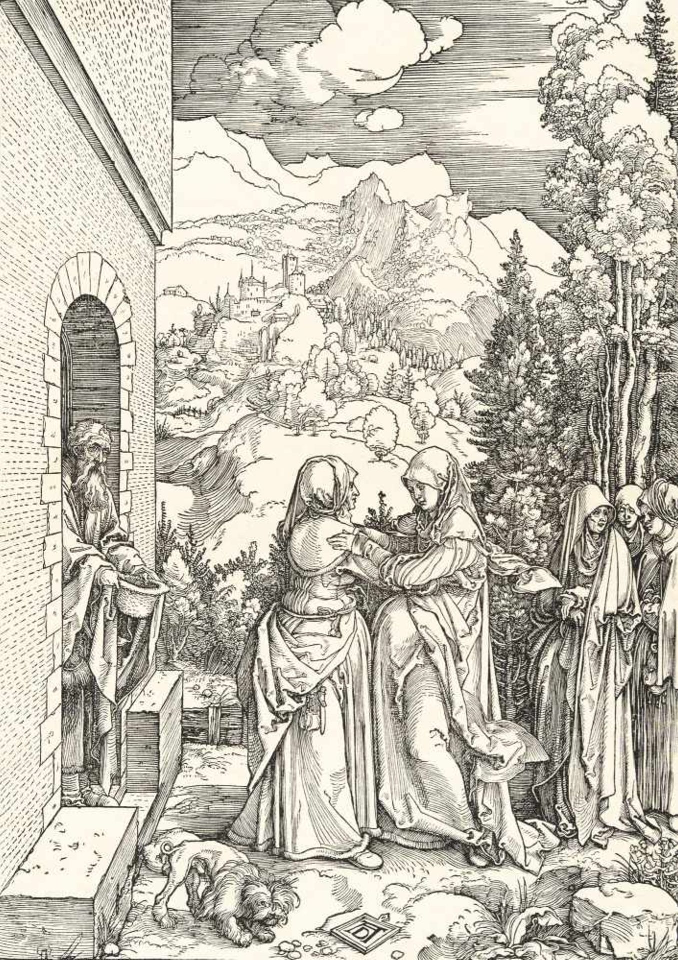 Albrecht Dürer1471 - Nuremberg - 1528Die HeimsuchungHolzschnitt auf Bütten mit Wz. „Ochsenkopf mit