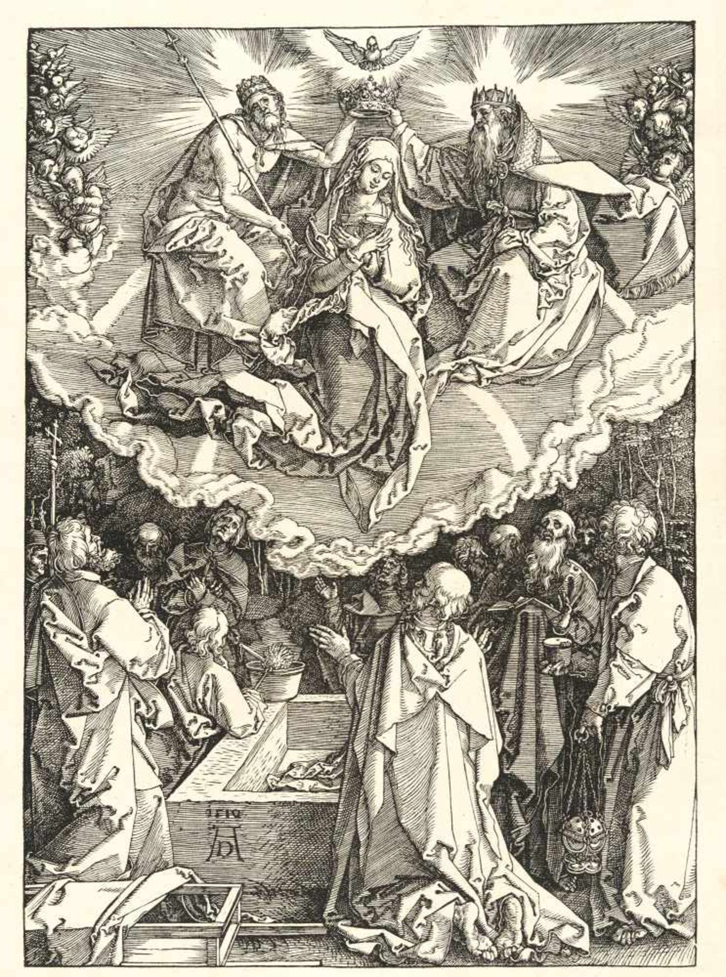 Albrecht Dürer1471 - Nuremberg - 1528Mariä Himmelfahrt und KrönungHolzschnitt auf Bütten mit Wz. „