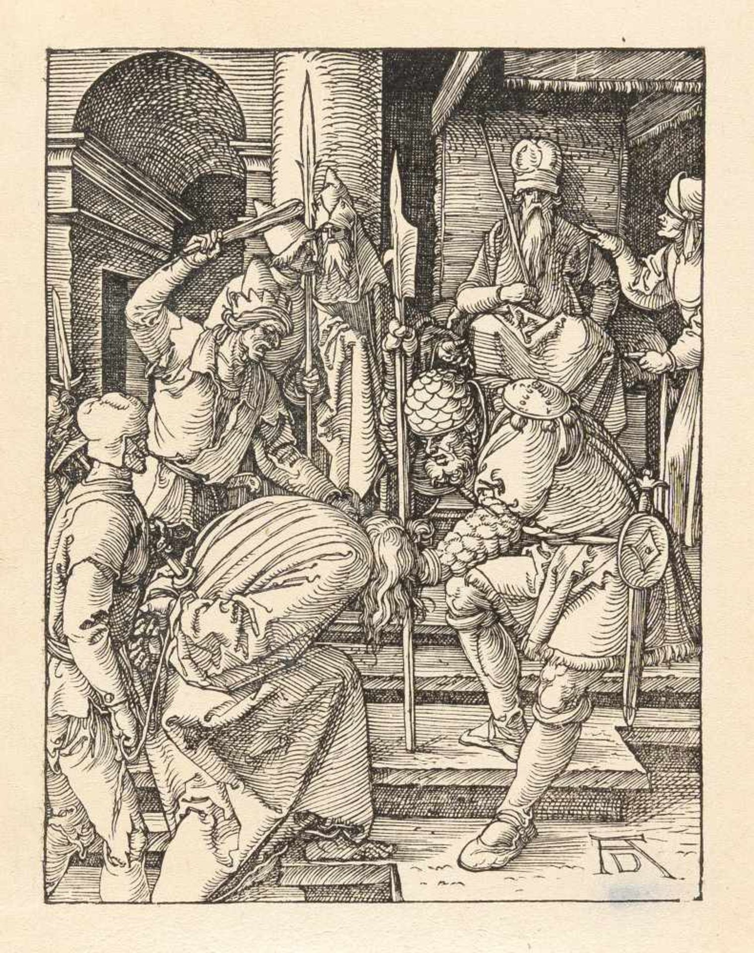 Albrecht Dürer 1471 - Nuremberg - 1528 Christus vor Annas Holzschnitt auf Bütten mit angeschnittenem