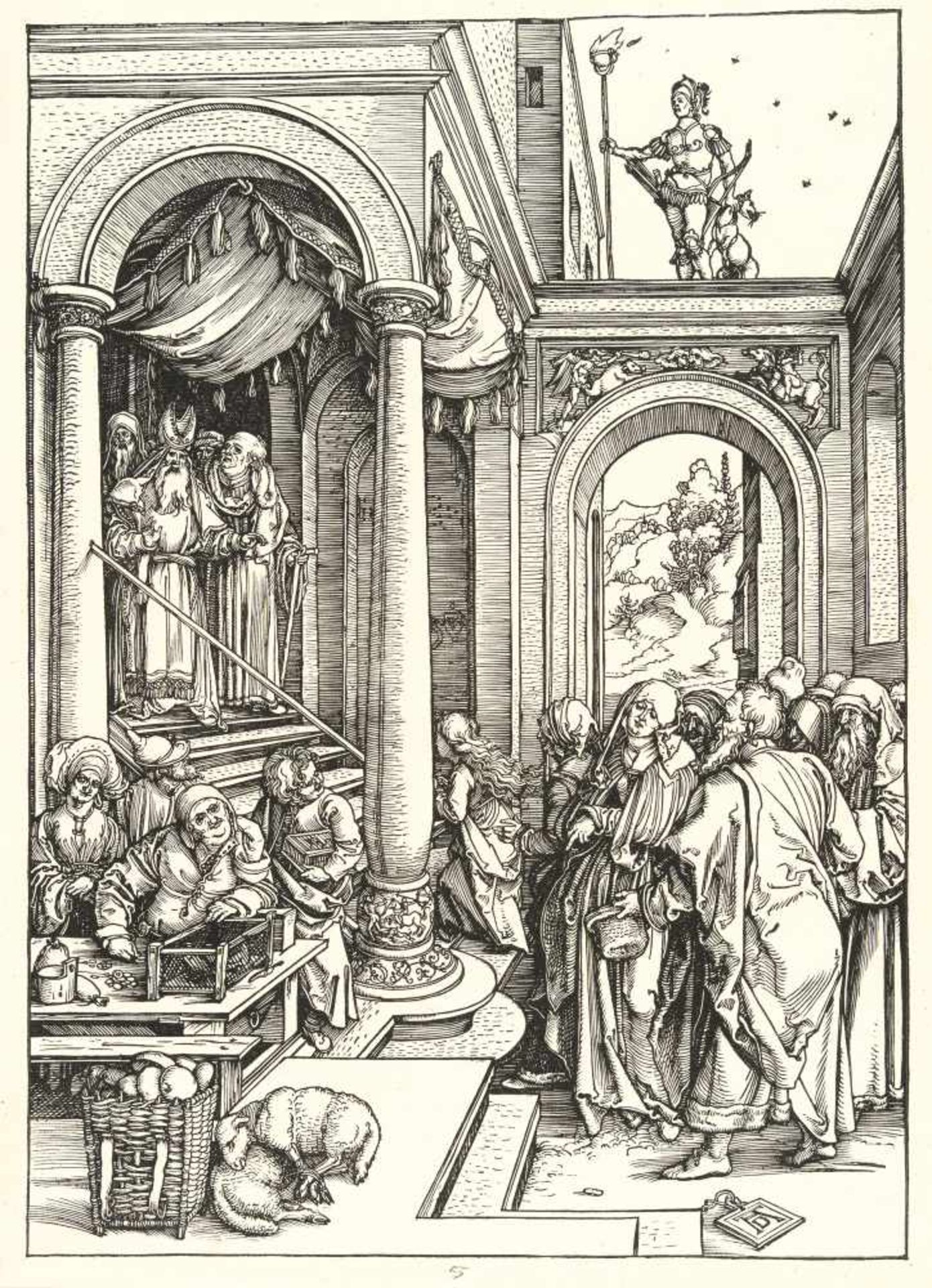 Albrecht Dürer1471 - Nuremberg - 1528Mariens TempelgangHolzschnitt auf Bütten mit Wz. „Hohe