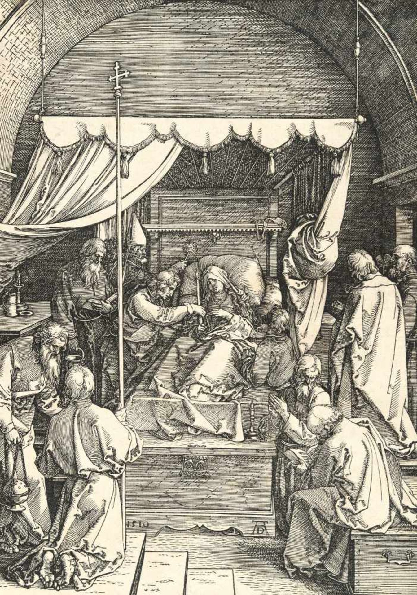 Albrecht Dürer1471 - Nuremberg - 1528Der Tod MariensHolzschnitt auf feinem Bütten mit Wz. „Hohe