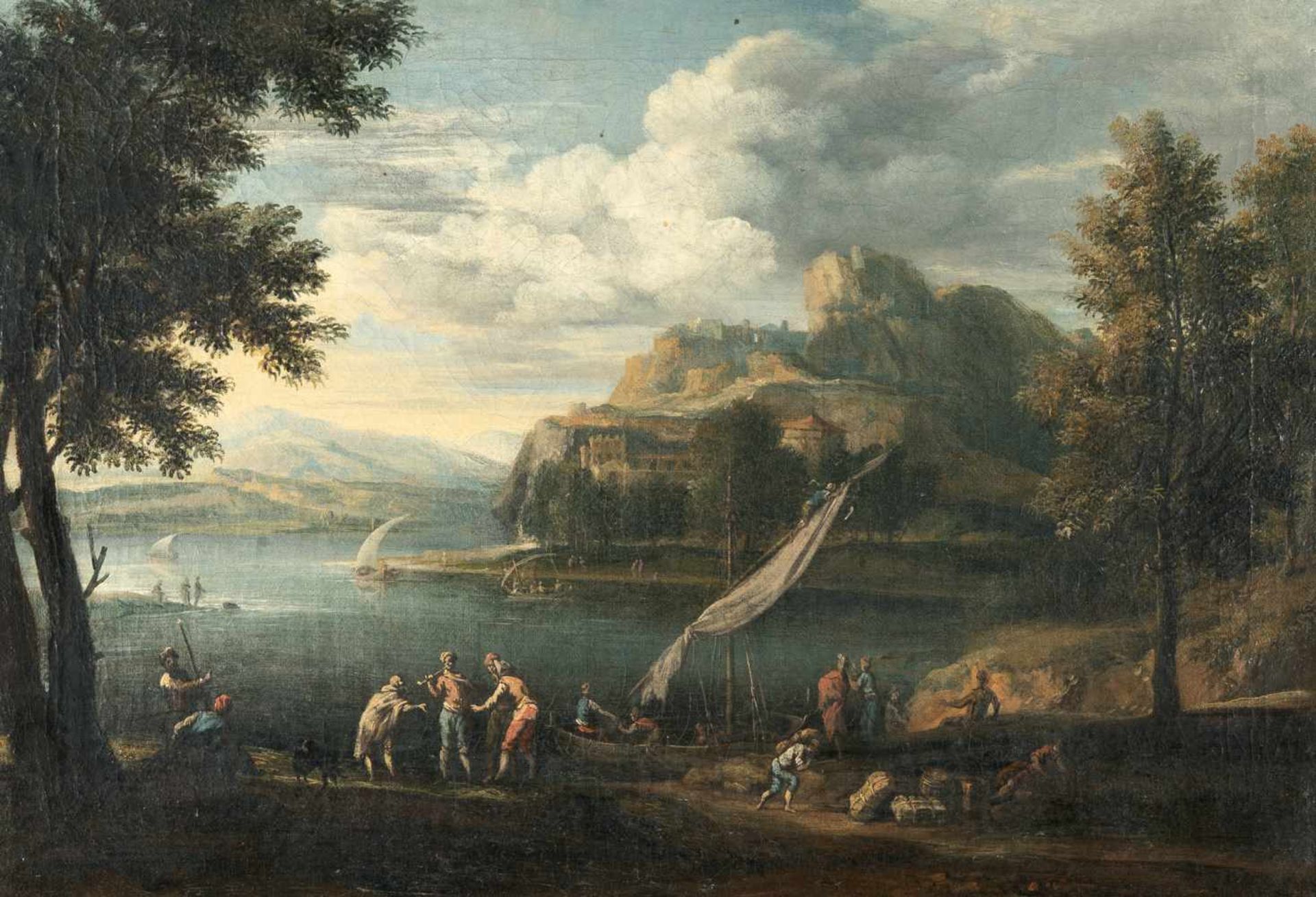 Franz Joachim Beich1665 Ravensburg - Munich 1748Italienische Landschaft mit Staffagefiguren und