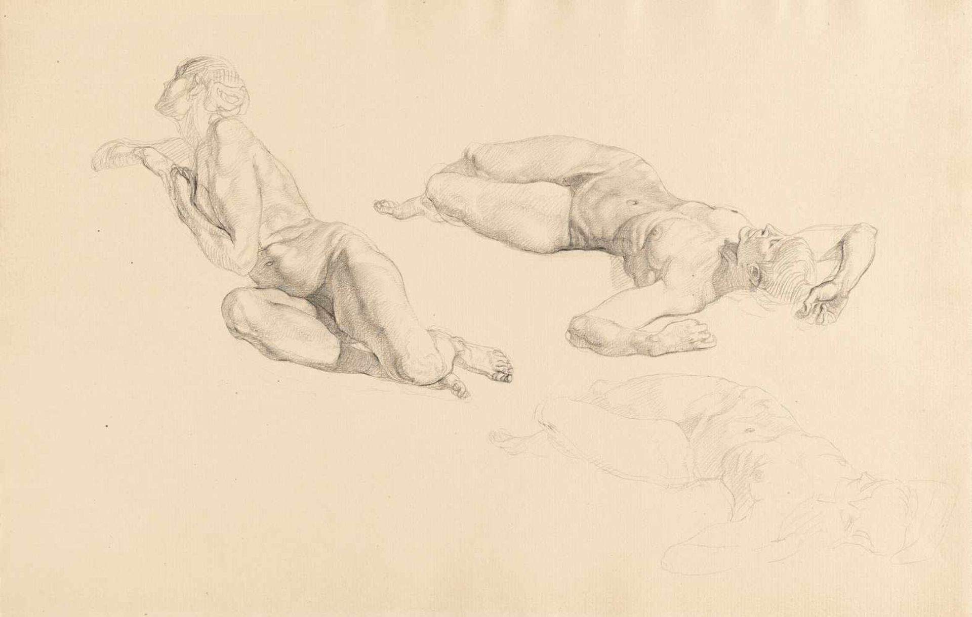 Rudolf Jettmar1869 Zawodzie bei Krakau - Wien 1939Studies of female nudesPencil on cream laid paper.