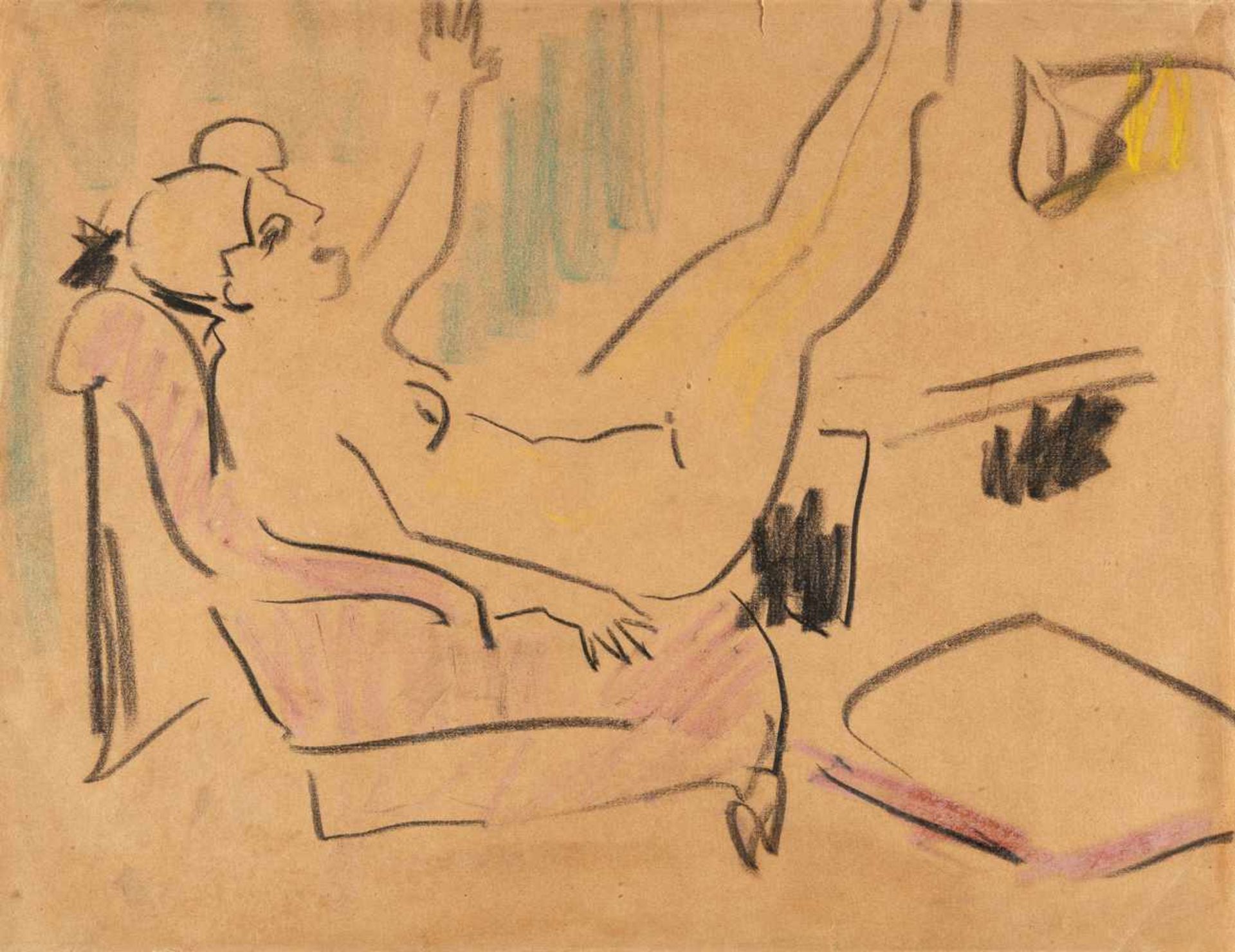 Ernst Ludwig Kirchner1880 Aschaffenburg - Frauenkirch/Davos 1938Reclining nude in an