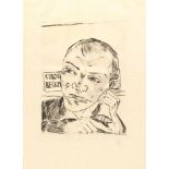 Max Beckmann1884 Leipzig - New York 1950The crier (self-portrait)Drypoint etching on wove. (1921).