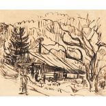Ernst Ludwig Kirchner1880 Aschaffenburg - Frauenkirch/Davos 1938On the pasture (Stafelalp)Indian ink