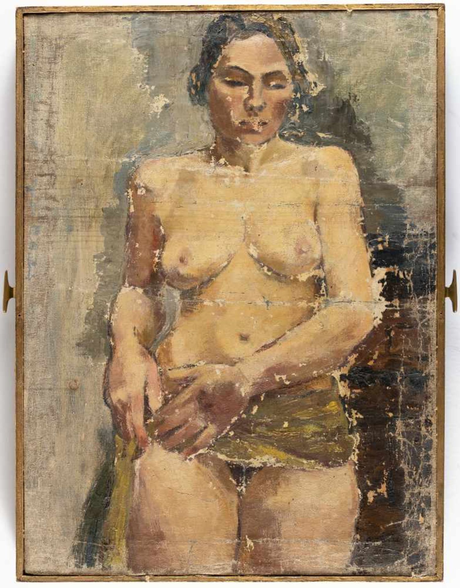 Willy Jaeckel1888 Breslau - Berlin 1944Recto: French farmer – Verso: Half length female nudeOil on - Bild 2 aus 2