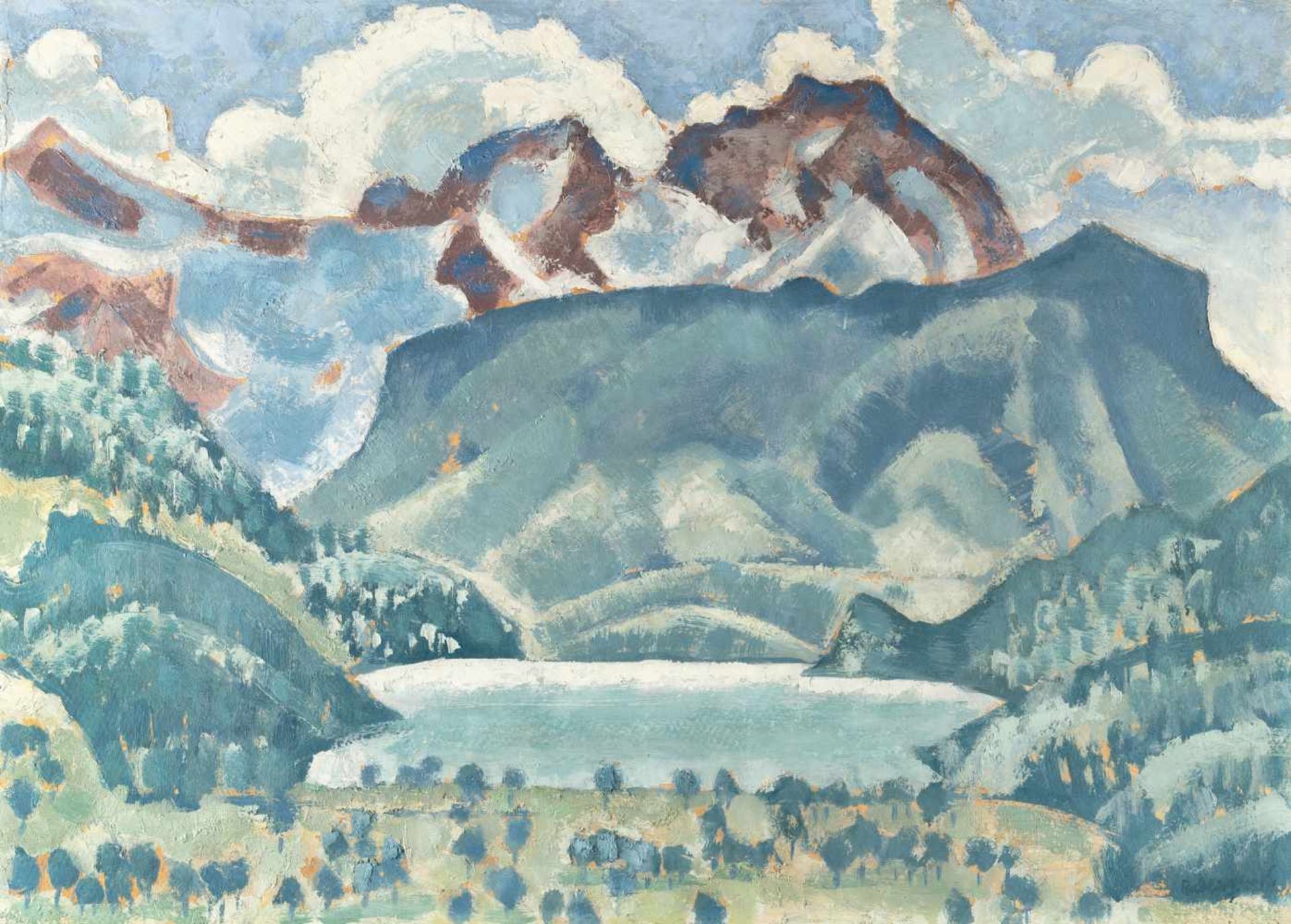 August Babberger1885 Hausen im Wiesental – Altdorf/Kanton Uri 1936Swiss landscapeOil on cardboard.