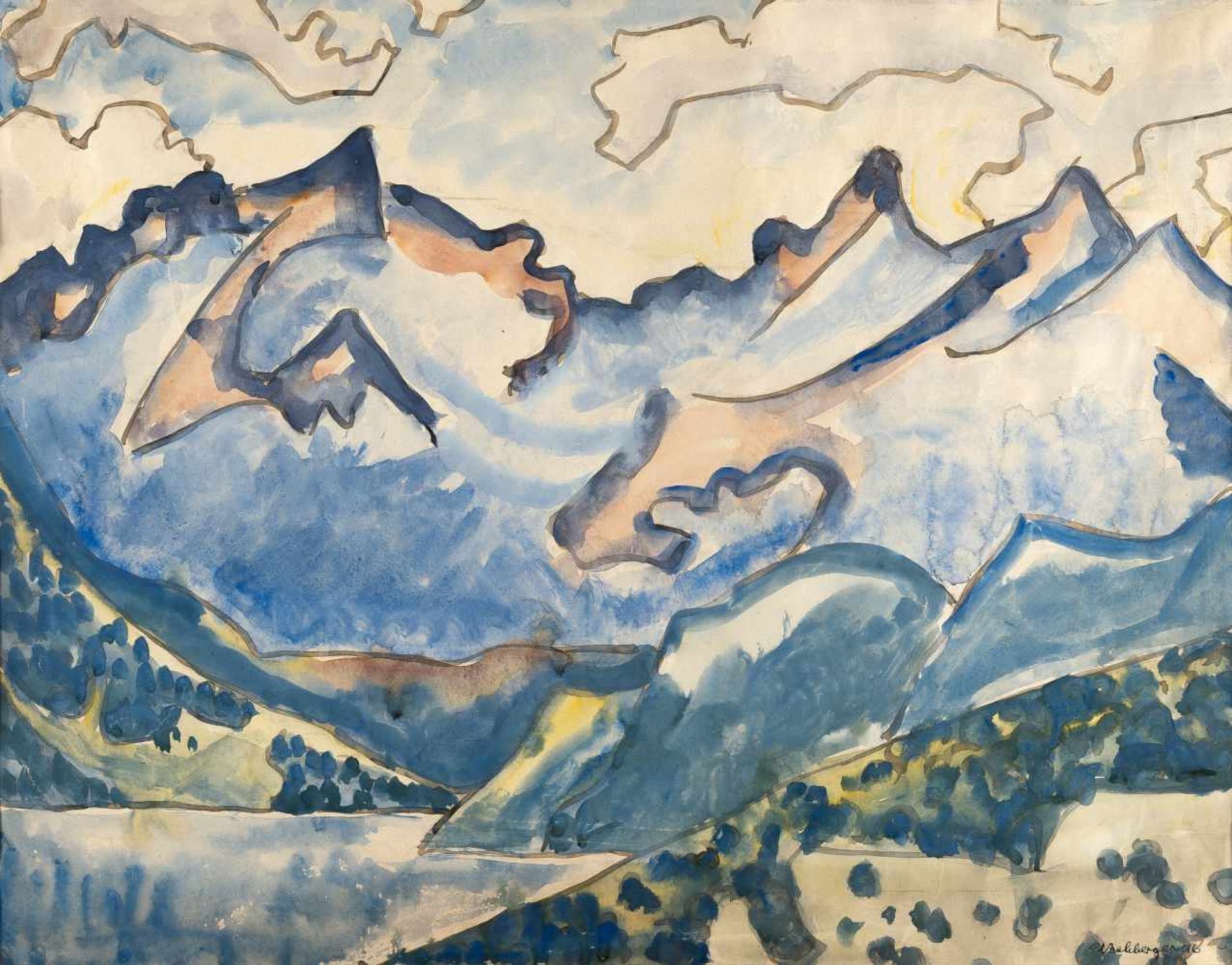 August Babberger1885 Hausen im Wiesental – Altdorf/Kanton Uri 1936Swiss mountain landscape with a