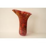 Vase en verre soufflé et sulfure, signé - Hauteur : 32,5 cm - Blown glass and [...]