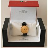 Montre en or 18 Ct TISSOT GoldRUN dans sa boîte d'origine, bracelet cuir, parfait [...]