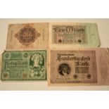 Ensemble de 7 billets de banque anciens d'Allemagne - Set of 7 old banknotes from [...]