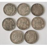 Pièces de 5 Francs françaises en argent 900 : 3 x Pièce de 5 Francs HERCULE de [...]