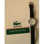 Montre en acier LACOSTE "Special Edition", bracelet cuir, Mécanisme Suisse Sapphire [...]