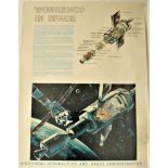 Affiche # 10 de la NASA de l'époque d'APOLLO XI "WORKSHOP IN SPACE", ca 1969, bon [...]