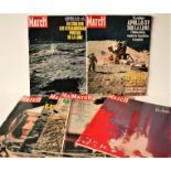 Ensemble de 5 magazines PARIS-MATCH parus durant la mission APOLLO XI, du 19 juillet [...]