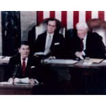 Nasa. Le président américain Ronald Reagan prononce devant les deux chambres du [...]