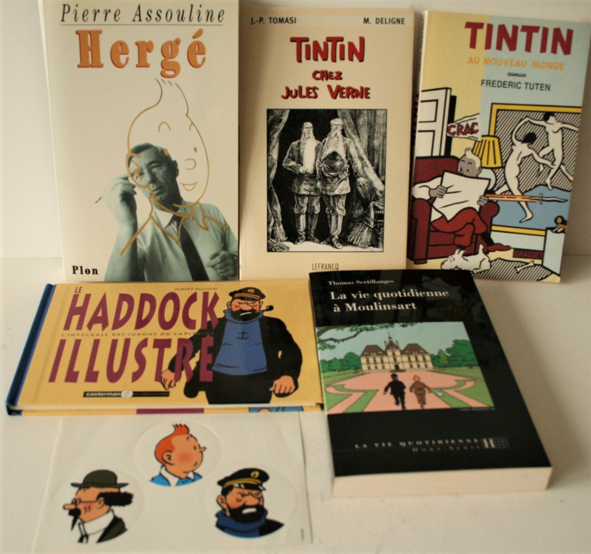 Ensemble de livres sur Hergé et Tintins : 1. Pierre ASSOULINE : Hergé, Biographie, [...]